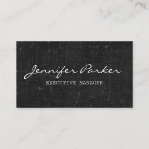 Professionelle Handschrift Grau Vintage Stylisch Visitenkarte