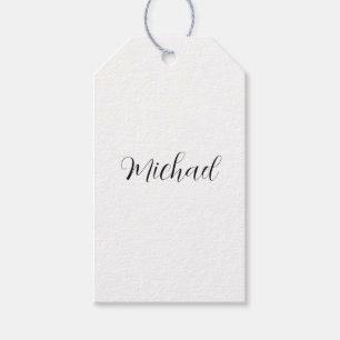 Professionelle Handschrift Name minimalistisch mod Geschenkanhänger