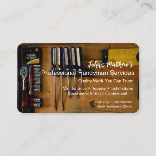 Professionelle Handwerker Visitenkarte Vorlage
