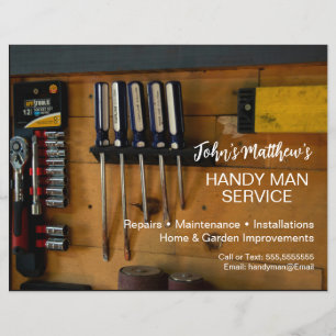 Professionelle Handwerker Visitenkarte Vorlage Flyer