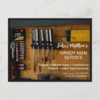 Professionelle Handwerker Visitenkarte Vorlage