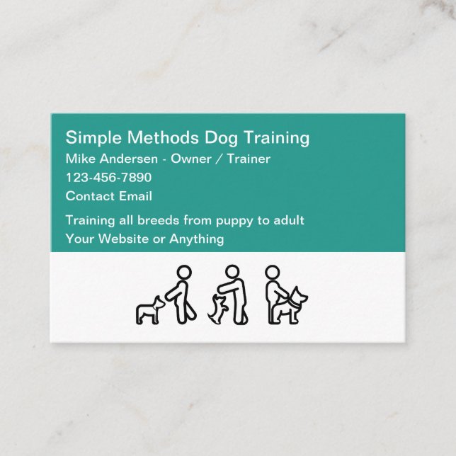 Professionelle Hundetrainer moderne Visitenkarten Visitenkarte (Vorderseite)