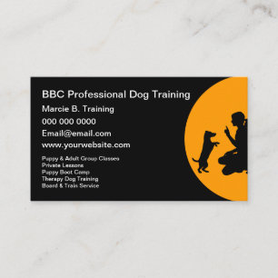 Professionelle Hundetraining-Dienstleistungen Visitenkarte