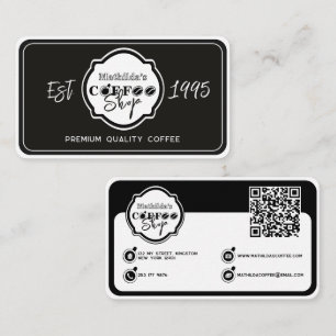 Professionelle Kaffeerösterei Personalisiertes Log Visitenkarte
