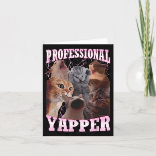 Professionelle Kläffer-Katze Meme Lustig Seltsam S Karte