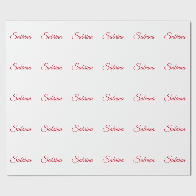 Professionelle klassische Handschrift Name benutze Geschenkpapier (Flach)
