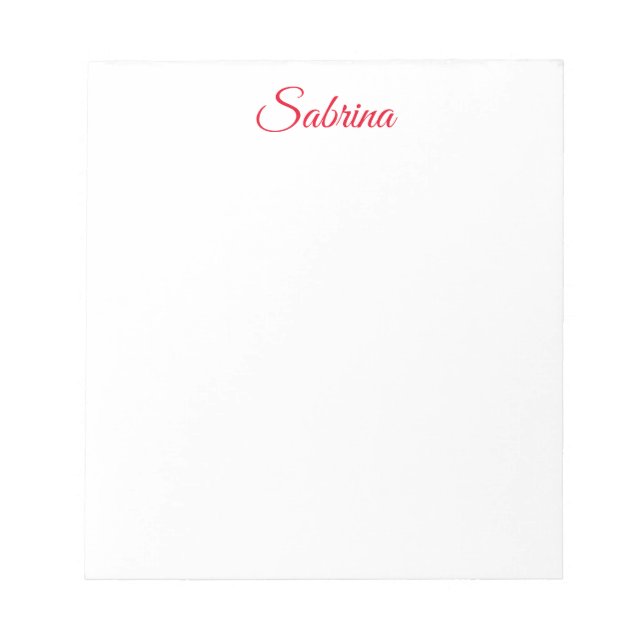 Professionelle klassische Handschrift Name benutze Notizblock (Vorderseite)