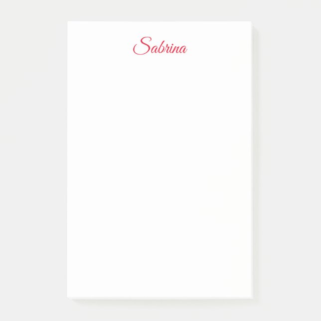 Professionelle klassische Handschrift Name benutze Post-it Klebezettel (Vorderseite)
