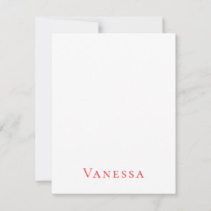 Professionelle klassische Schriftart eigener Name  Mitteilungskarte