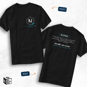 Professionelle Klempnerdienste Schwarz Blau Instal T-Shirt