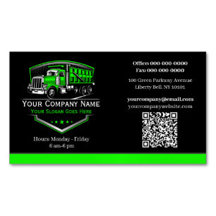 Professionelle LKW-Transportfirma QR-Code Magnetische Visitenkarte