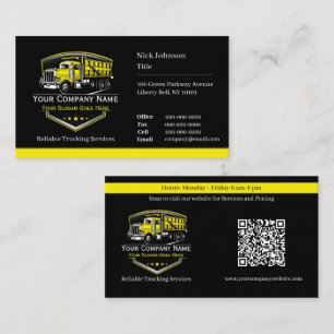 Professionelle LKW-Transportunternehmen-QR-Code Visitenkarte