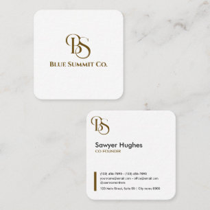 Professionelle Luxus Elegante Quadratische Blue Su Visitenkarte