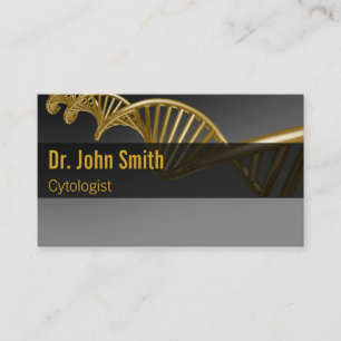Professionelle medizinische Luxus-Gold-DNA-Strang Visitenkarte