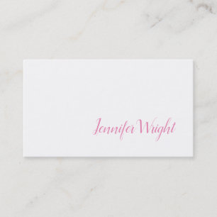 Professionelle minimalistische feminine Handschrif Visitenkarte