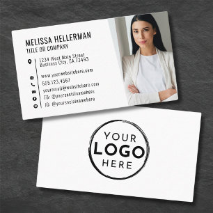 Professionelle Minimalistische Foto Firma Ihr Logo Visitenkarte