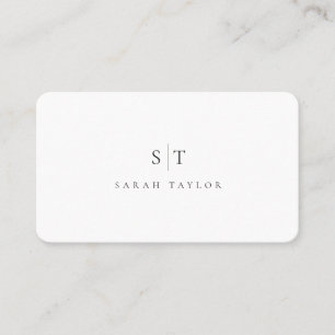 Professionelle minimalistische saubere Monogramm V Visitenkarte
