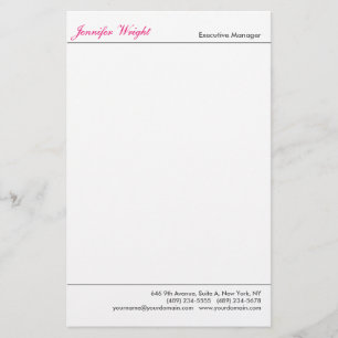 Professionelle minimalistische schlichte elegante  briefpapier