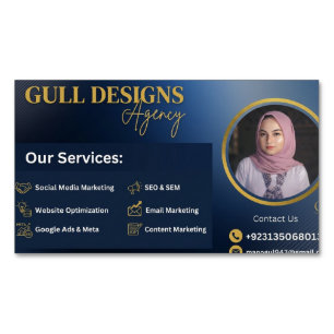 Professionelle moderne digitale Marketingagentur Magnetische Visitenkarte
