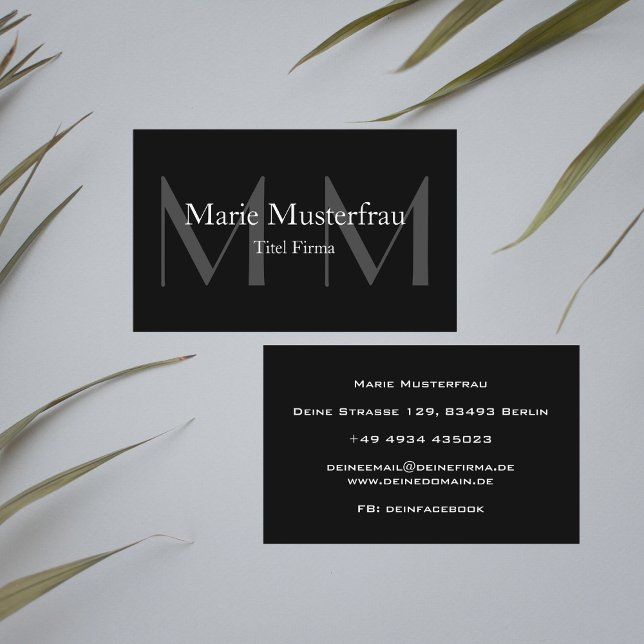 Professionelle Moderne Monogramm Visitenkarte (Von Creator hochgeladen)