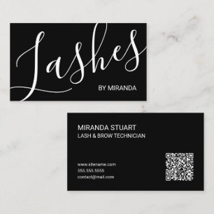 Professionelle moderne Script Wimpern- und Augenbr Visitenkarte