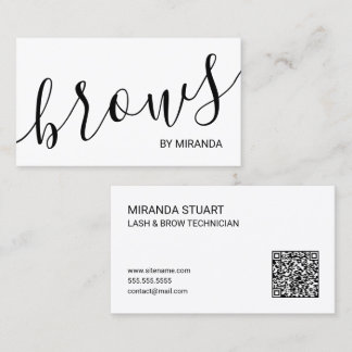 Professionelle moderne Script Wimpern- und Augenbr Visitenkarte
