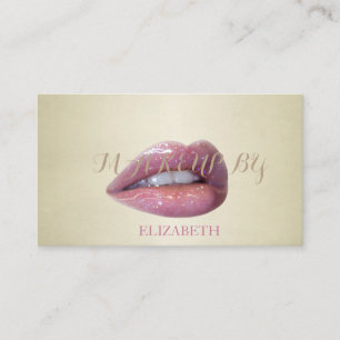 Professionelle Moderne Stilvolle Glitzernde-Lippen Visitenkarte
