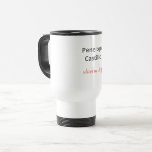Professionelle moderne stilvolle Kalligrafie Reisebecher