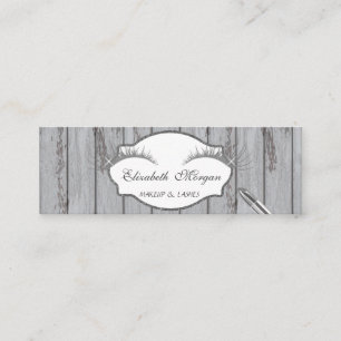 Professionelle Moderne, Wimpern, Lippenstift, Holz Mini Visitenkarte