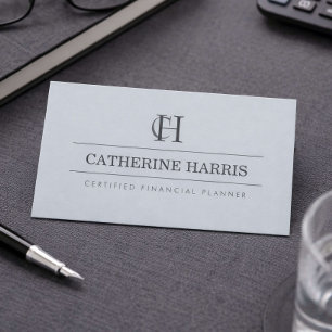Professionelle Monogramm Finanzberater-Schiefertaf Visitenkarte