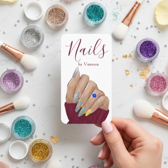 Professionelle Nagelstudio-Maniküre-QR-Code-Modern Visitenkarte (Von Creator hochgeladen)