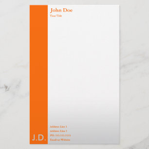 professionelle Orangen Briefpapier