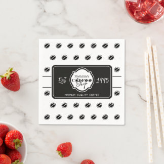 Professionelle personalisierte Kaffeeshoplogo Schw Serviette