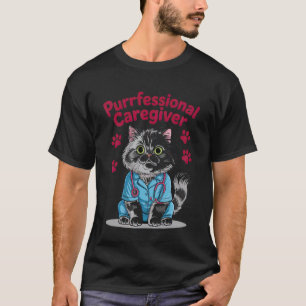 Professionelle Pflegekraft Süße Katzenkrankenschwe T-Shirt