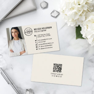 Professionelle QR-Code-Foto Ihr Logo Visitenkarte