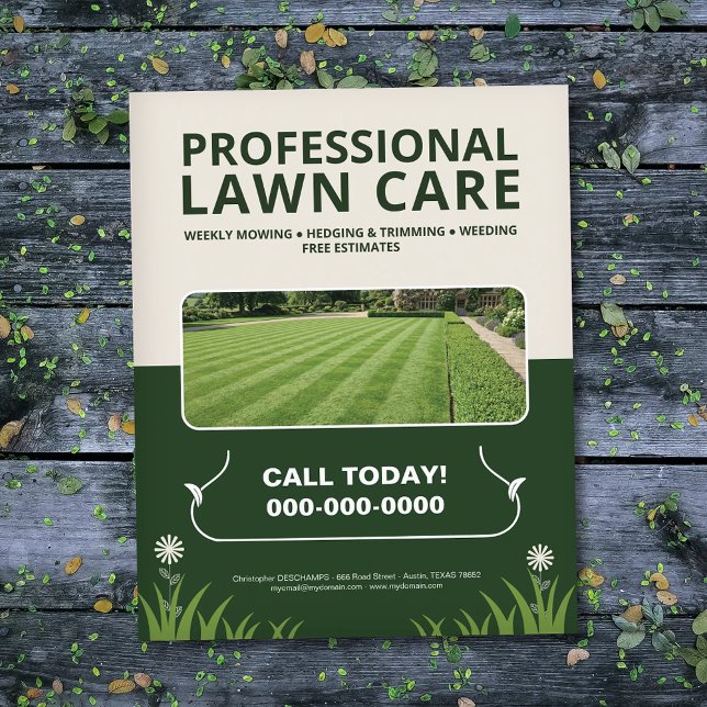 Professionelle Rasenpflege Flyer (Professional Lawn Care Flyer)