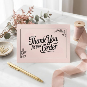 Professionelle rosa Dankeschön-Karte für kleine Un Visitenkarte