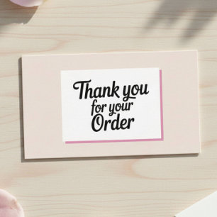 Professionelle rosa Dankeschön-Karte für kleine Un Visitenkarte