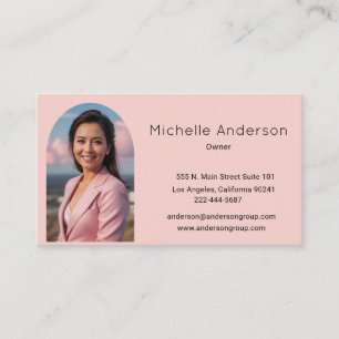 Professionelle rosa Foto-Bogen Visitenkarte