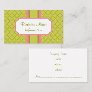 Professionelle rosa Oliven-Geschäftskarte Visitenkarte