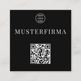 Professionelle Schwarz Weiße QR Code Visitenkarte