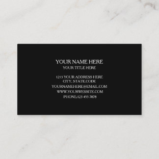 Professionelle schwarze minimalistische Visitenkar Visitenkarte
