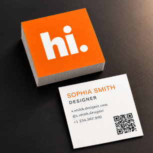 Professionelle Signatur UV-Glanz Quadratische Visitenkarte