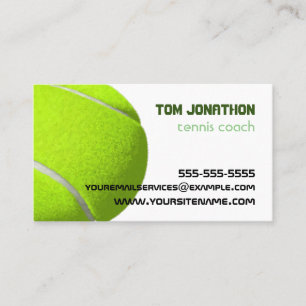 professionelle Tennis-Trainer Visitenkarte