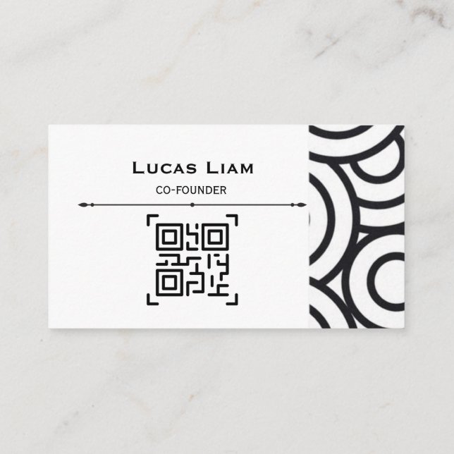 Professionelle Unternehmenslogo & QR-Code Geschäft Visitenkarte (Rückseite)