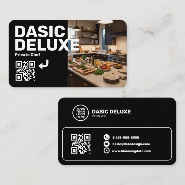 Professionelle Visitenkarte mit Logo und QR-Code (Vorne/Hinten)