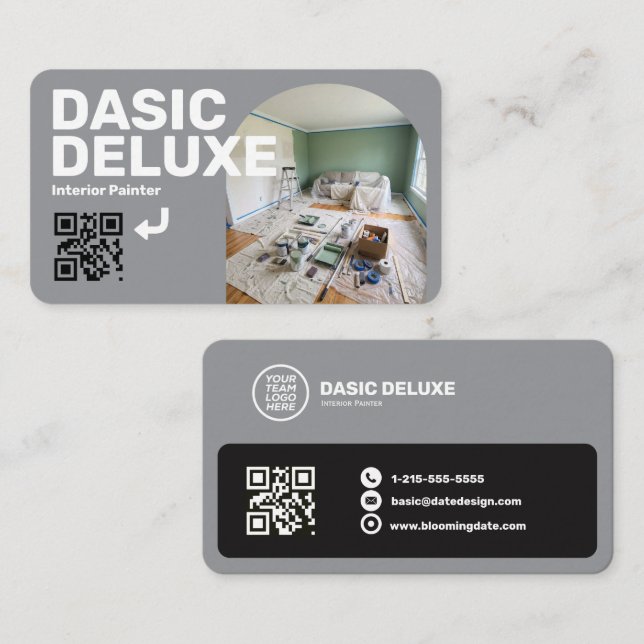 Professionelle Visitenkarte mit Logo und QR-Code (Vorne/Hinten)
