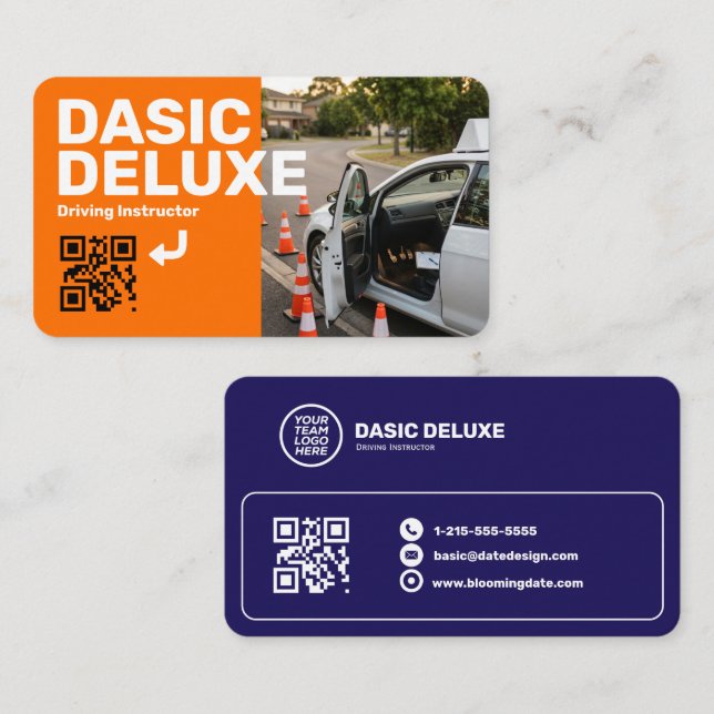 Professionelle Visitenkarte mit Logo und QR-Code (Vorne/Hinten)