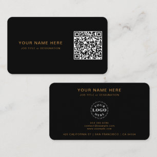 Professionelle Visitenkarte mit QR-Code und Logo