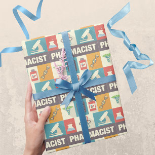 Professioneller Apotheker Iconic Design Geschenkpapier